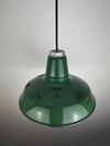 Well worn Salvaged 1930-40's Factory Industrial Green Benjamin 12" Enamel Barn Lights - Salvaged from a PA Factory