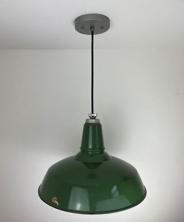 Factory Industrial Green Vintage Benjamin Barn/Factory Light - Large 16"