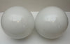 Pair of Vintage 1950-60's  8" Opal/Milk Glass Globes Pendant Lights   ***Price is for Pair*** with Antique Brass Hardware