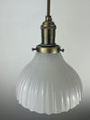 Antique Off White Translucent 1920's 7" Milk Glass Shade now a beautiful Pendant Light - You choose your hardware/wire selection