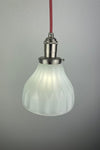 Antique 1920's Petit Off White Milk Glass 5 3/4" Shade now a beautiful Pendant Light