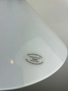 French Vianne 9 3/4" White Glass Shade with original Mouth Blown Sticker