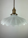 Antique Large 1920's Off White Translucent Milk Glass 10" Shade  Pendant Light  - You choose your hardware/wire