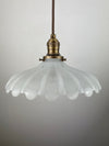 Antique Large 1920's Off White Translucent Milk Glass 10" Shade  Pendant Light  - You choose your hardware/wire