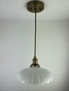 Antique Large 1920's Off White Translucent Milk Glass 10" Shade  Pendant Light  - You choose your hardware/wire