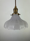 Antique 1920's Fluted Amethyst Milk Glass 7 1/4" Shade - Now a beautiful Pendant Light