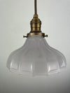 Antique 1920's Fluted Amethyst Milk Glass 7 1/4" Shade - Now a beautiful Pendant Light