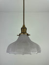 Antique 1920's Fluted Amethyst Milk Glass 7 1/4" Shade - Now a beautiful Pendant Light