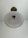 Antique 1920's Fluted Amethyst Milk Glass 7 1/4" Shade - Now a beautiful Pendant Light