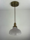 Antique 1920's Fluted Amethyst Milk Glass 7 1/4" Shade - Now a beautiful Pendant Light