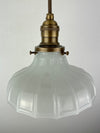 Pair of Antique Art Deco 1920's Off White Translucent Milk Glass 7 1/4 " Pendant Lights ***Note price for Pair***