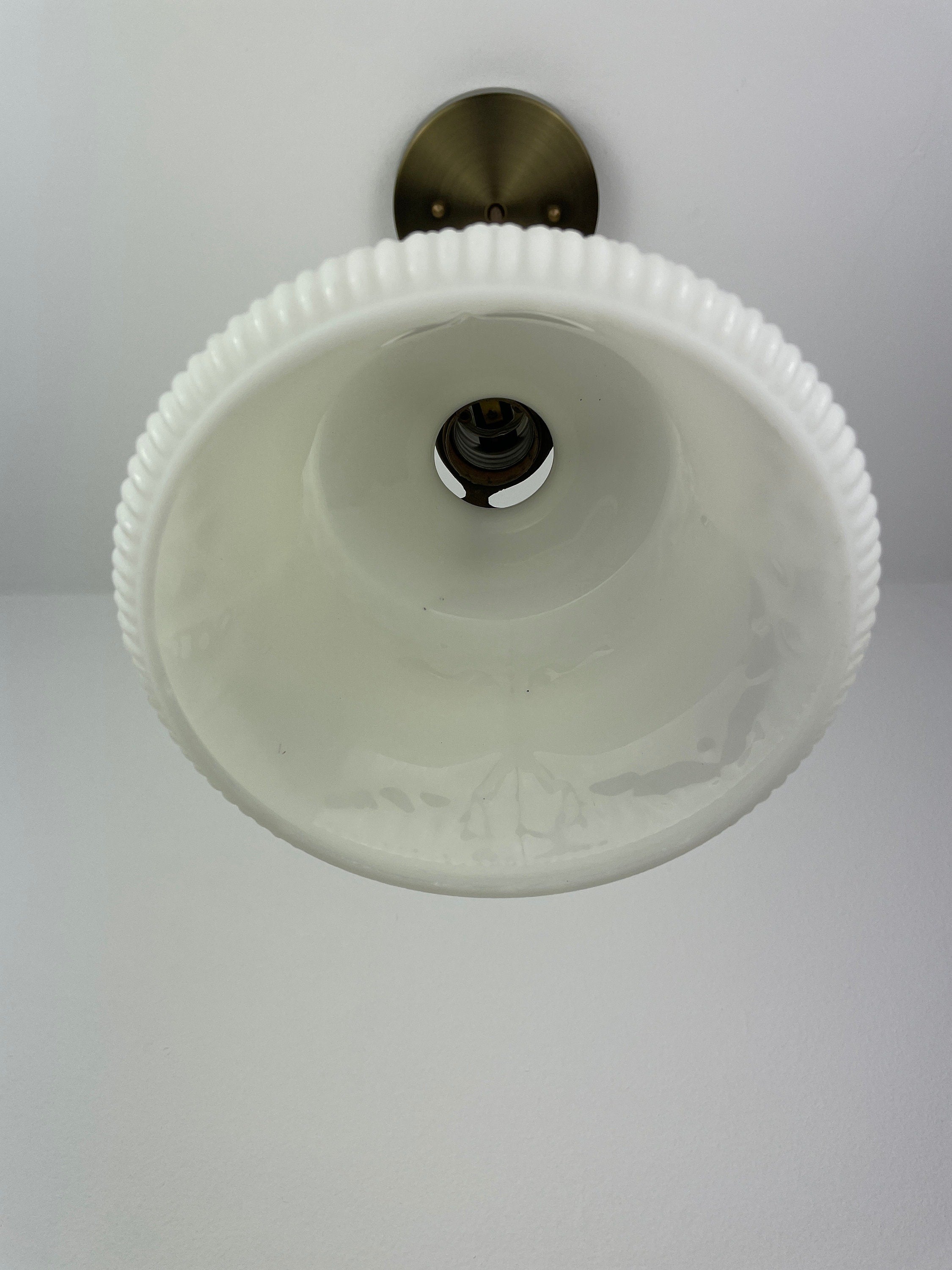 Art Nouveau Milk Glass 6 1/2